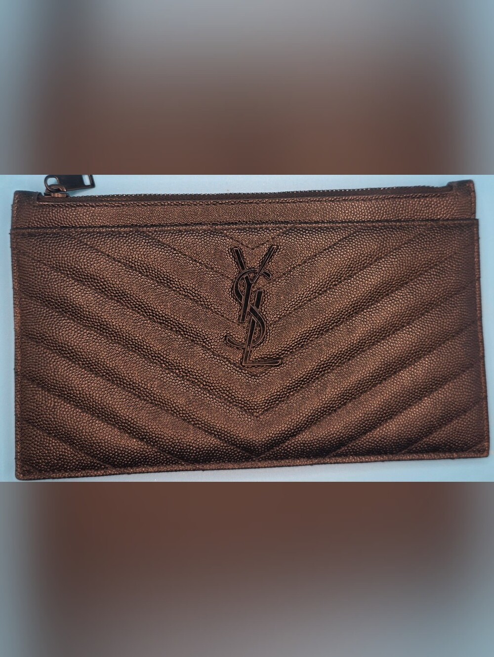 St. Laurent Quilted Zip closure